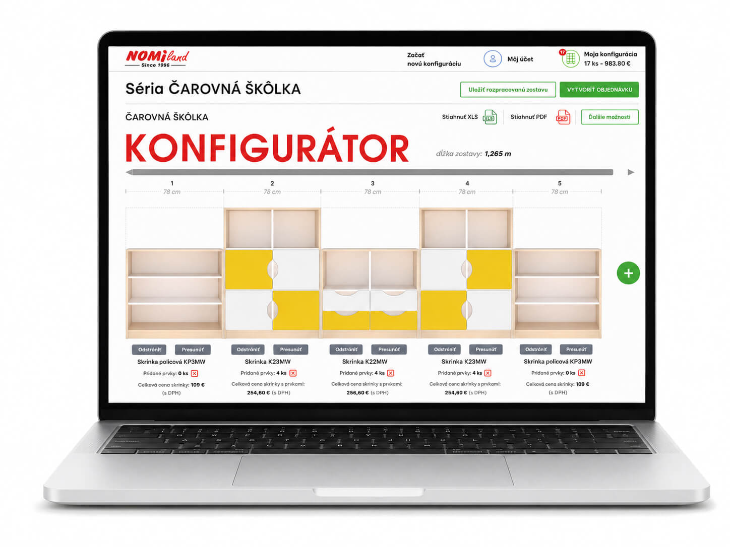 pracovn&eacute; prostredie konfigur&aacute;tora Nomiland